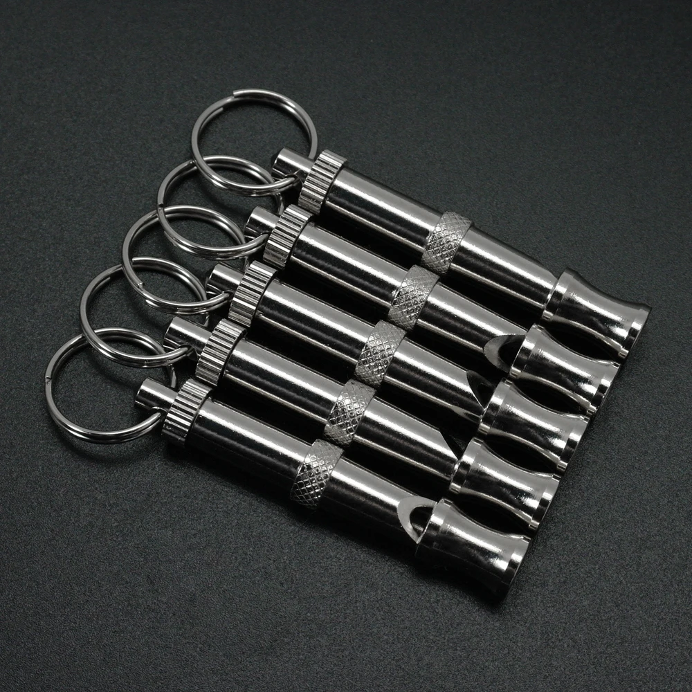 1pcs font b Pet b font Dog Whistle Dog Training Products Stainless Steel Dogs Sound Whistles
