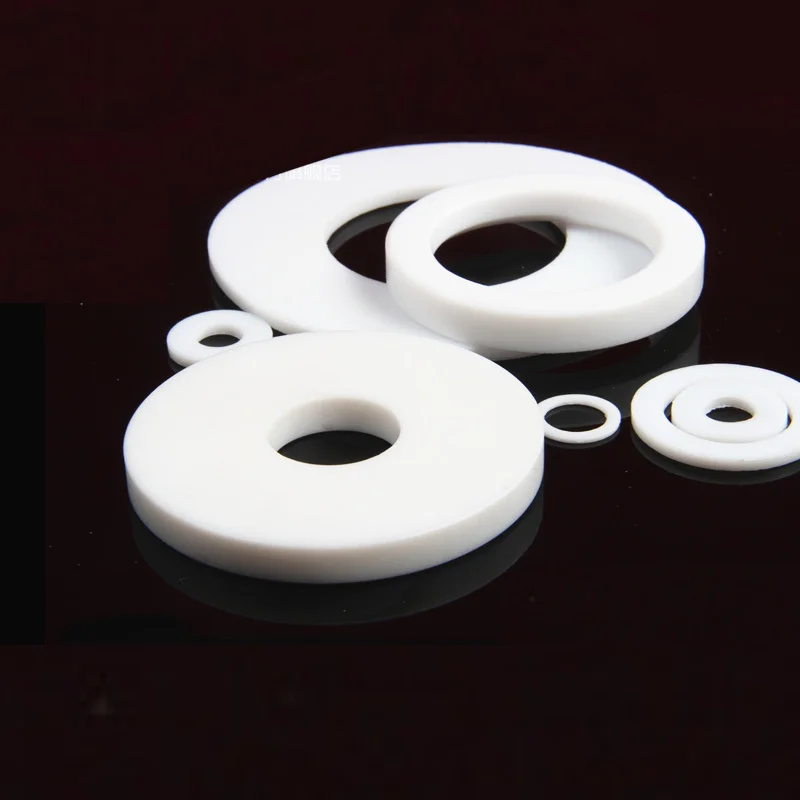 White Nylon Flat Washers Gasket Plastic Insulation Pads Shim ID 2-20mm All Sizes 