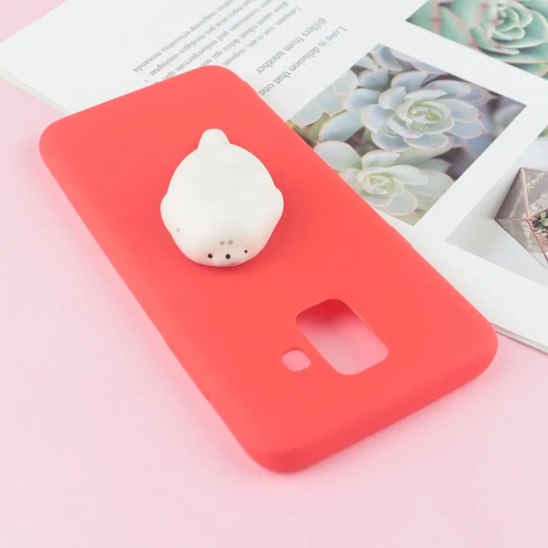 Red Sea Мягкими 3D игрушки телефон Cat Чехол для samsung Galaxy A10 A20 A2 Core A20S A30 A40 A50 A60 A70 A80 A90 крышка забавные мягкие чехол s - Цвет: Red Sea
