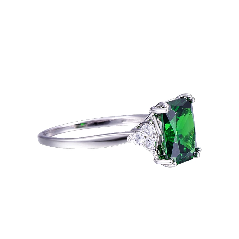 BONLAVIE, хорошее ювелирное изделие, серебро 925, нано, русский изумруд, квадратное зеленое кольцо, размер 6, 7, 8, 9, женские кольца, подарок на помолвку