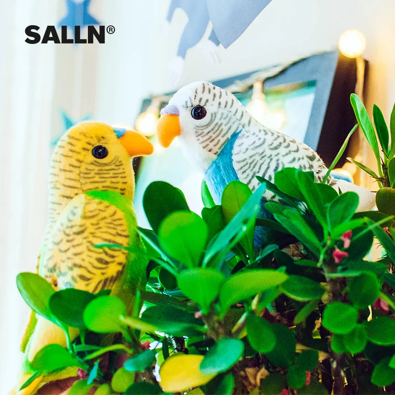 

Cute Budgerigar Bird Stuffed plush toy Soft Kawaii Simulation Parrot Animal Doll Lovely Birthday Gift for Kids Baby Children