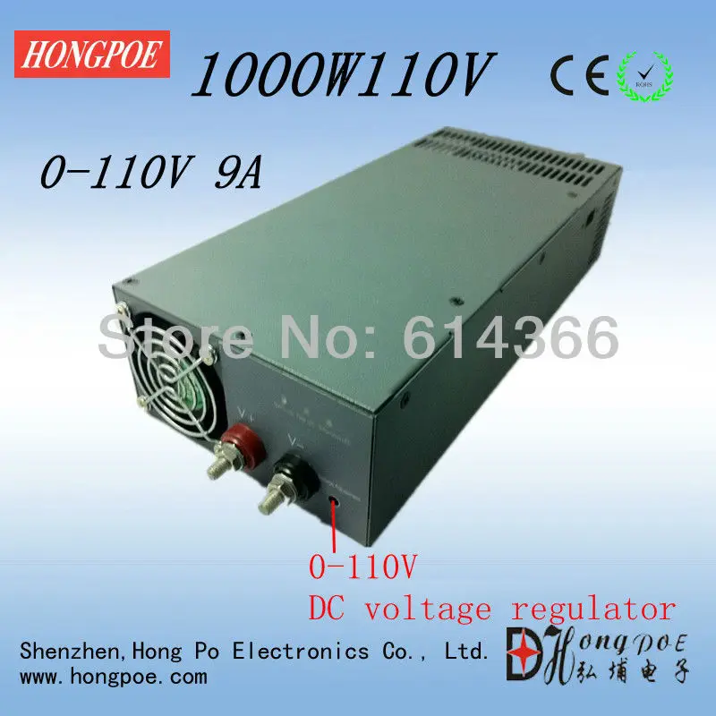 1000W 110VDC 0-110v power supply 110V 9A ac -dc 110V adjustable power AC-DC High-Power PSU 1000W