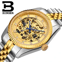 Skeleton Sapphire Switzerland Automatic Mechanical Men’s Watch Waterproof Wrist Watches MIYOTA Movement Reloj Hombre B1106-4