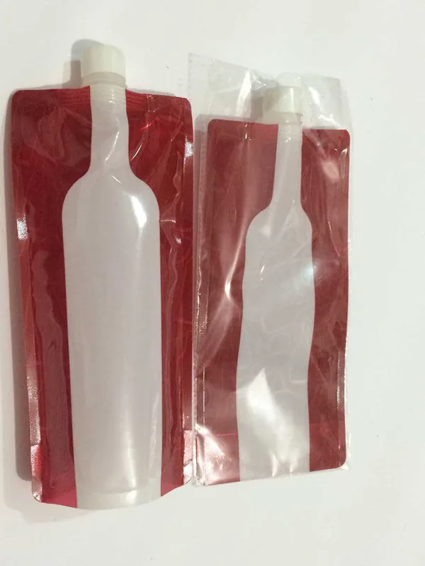 750ml Portable Wine Bag Flask reusable and refillable Folding Wine