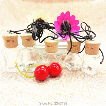 

8-10ML 20pcs/lot Clear Glass Perfume Bottle with Wooden Cap, Essential Oil Refillable Storage Container, DIY Scent Bottle