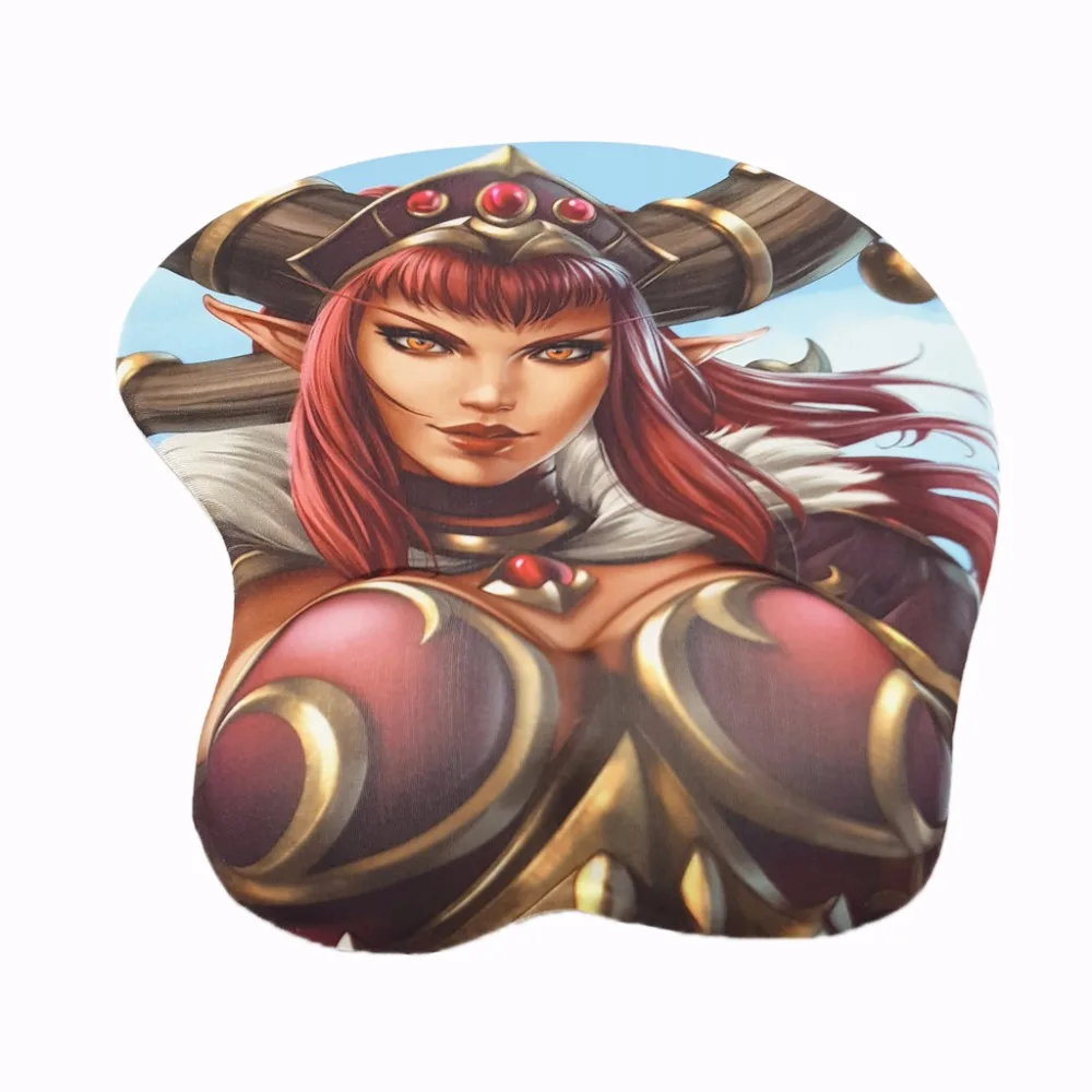 WOW Alexstrasza 3D Oppai игровой коврик для мыши с мягкой гелевой подставкой для запястья