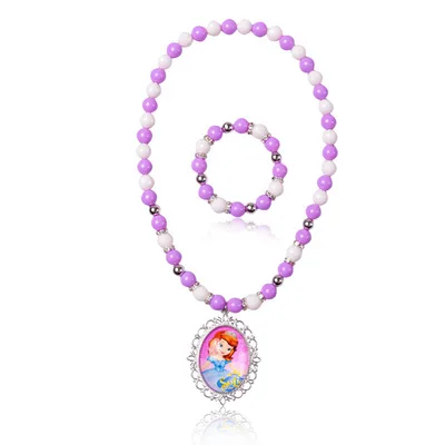 F66 cklaces bracel Новое Сетчатое платье сказочной принцессы Рапунцель Sophia платье принцессы на Хэллоуин - Цвет: F66 cklaces bracel
