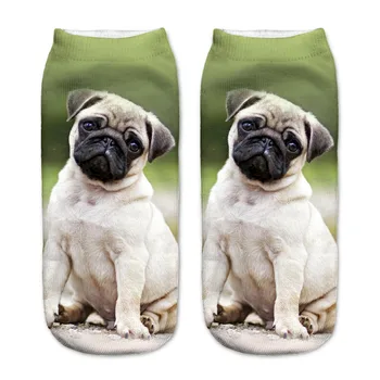 

Pugs Wolf Dogs Printed Cotton socks 19*8cm