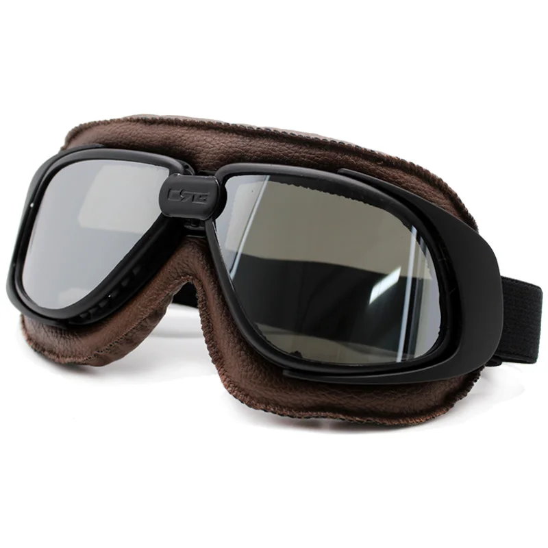 Silver Goggles Nordson мотоциклетные очки шлем мотоциклетные очки стекло Винтаж пилот байкер кожа мото велосипед очки ATV - Цвет: Silver Goggles
