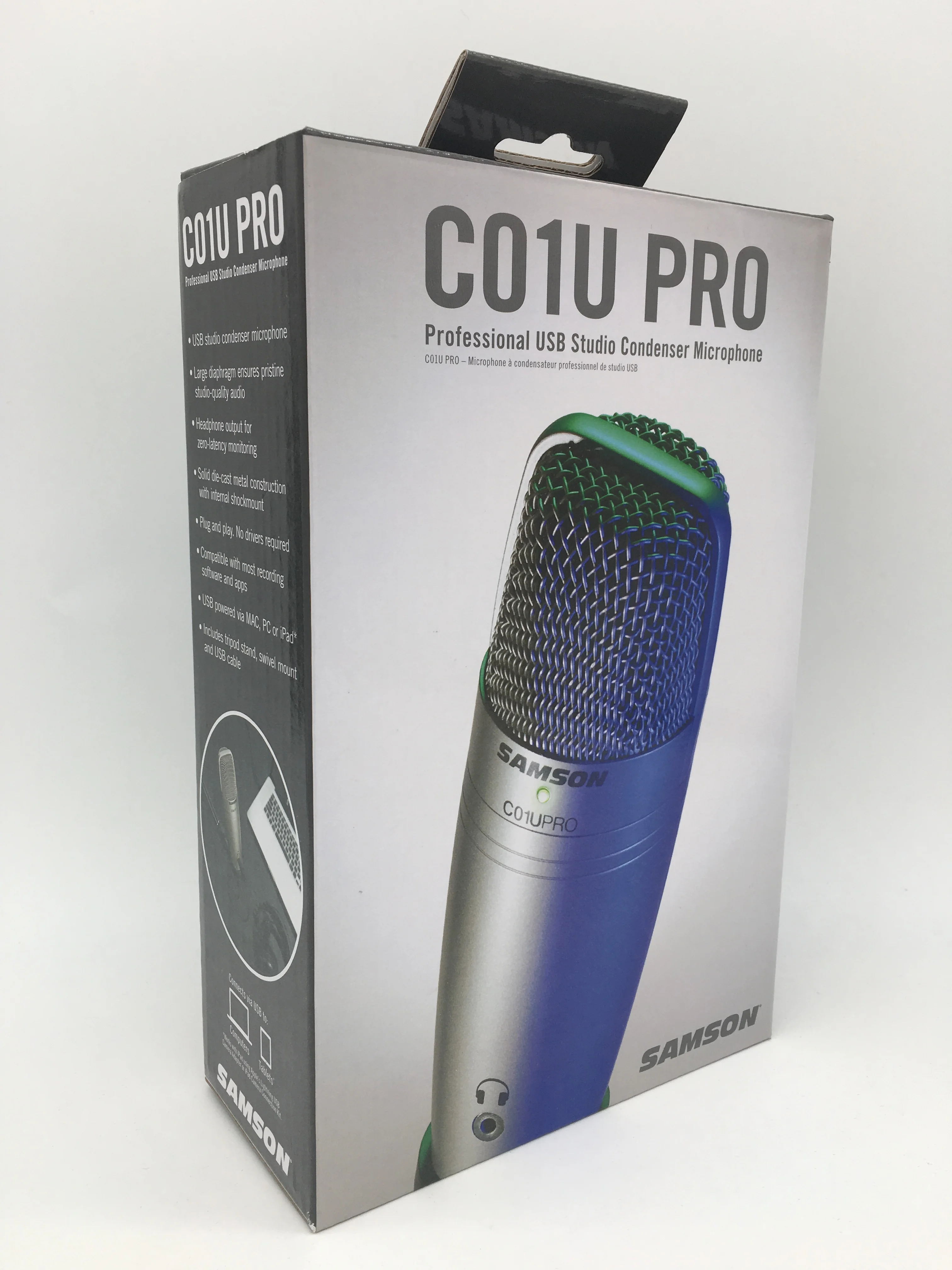 Samson C01u Pro Usb Студийный микрофон Hypercardiod мониторинг в реальном времени Большая