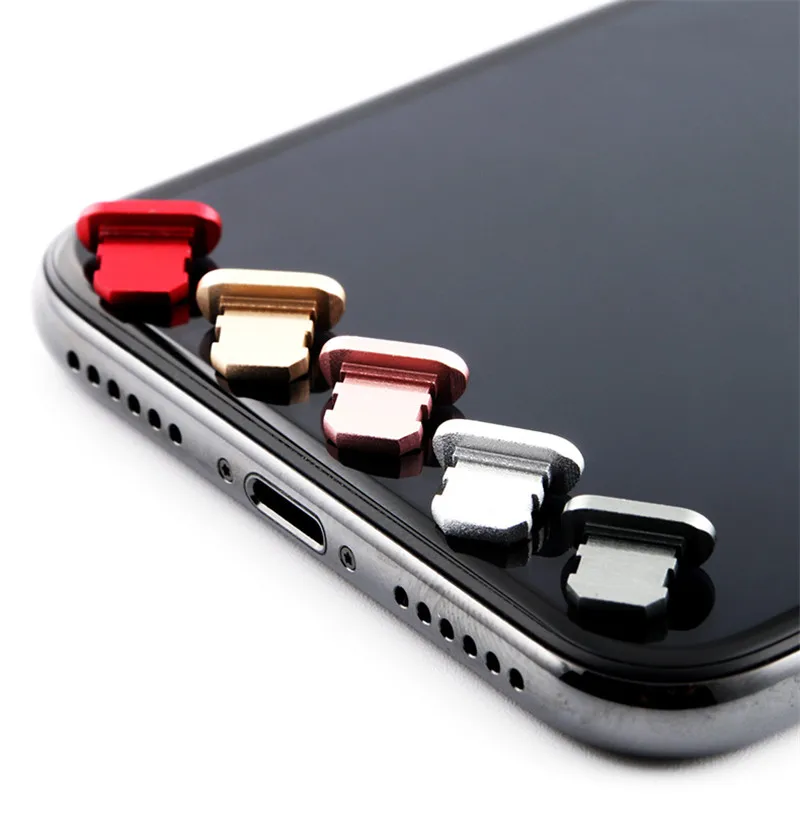 5 шт. алюминиевый порт для зарядки от пыли для iPhone Xs Max XR X 8 Plus 7 6s 5s 5 SE для iPad Mini Air Phone аксессуары гаджет