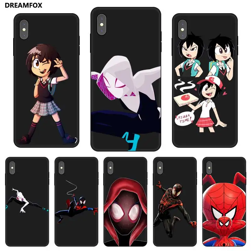 

P201 Spider-man Black Silicone Case Cover For Apple iPhone 11 Pro XR XS Max X 8 7 6 6S Plus 5 5S SE