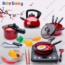 Детские блестящие детские кухонные игрушки, ролевые игры, кухонные игрушки для детей, игрушки для малышей, От 2 до 6 лет, Детские Подарочные головоломки