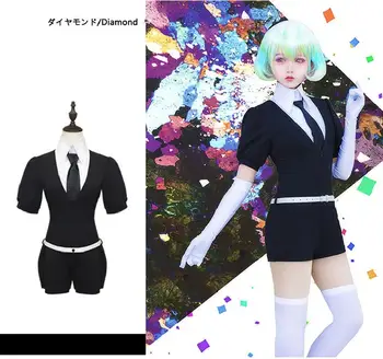 

New Houseki no Kuni Cosplay Phosphophyllite Jumpsuits Uniform Land of the Lustrous Bort Diamond Halloween Party Cosplay Costumes
