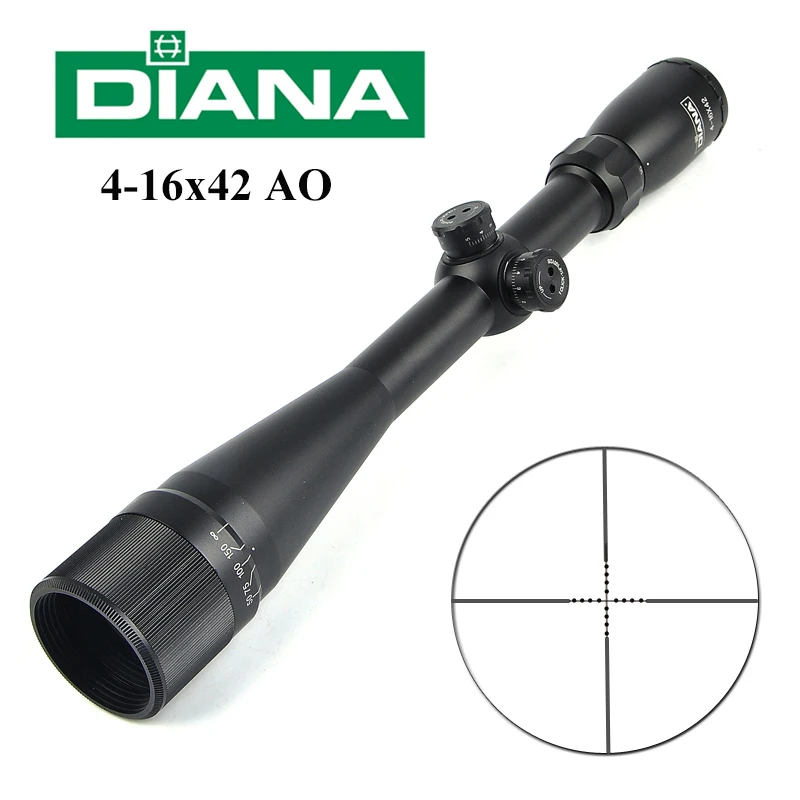 

DIANA 4-16X42 AO Riflescope Mil Dot Reticle Rifle Sights Hunting Scope Sniper Scope Luneta Para Rifle Airsoft Hunting