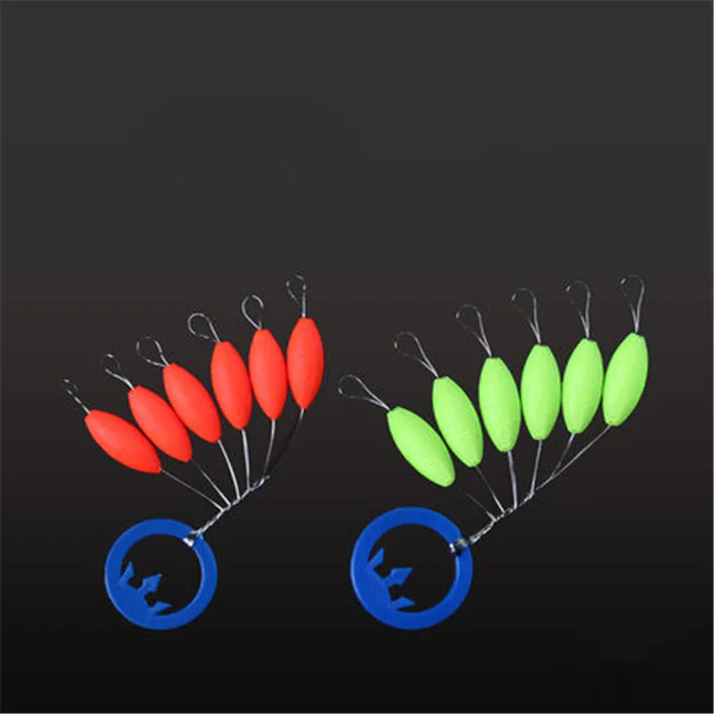 

6 packs float bobber stopper Oval seven-star fishing float Fluorescent Lure fish floating built-in space bean carp fishing gear