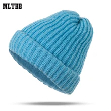 MLTBB зимняя женская шапка, зимние шапки Skullies Beanies, вязаные теплые шапки, толстые шапки для девочек, женская шапка для девушек, шапка для девочек
