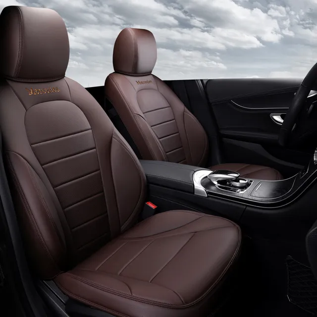 5Seats( Front+Rear) Special customize Genuine leather car seat covers car styling for Mercedes