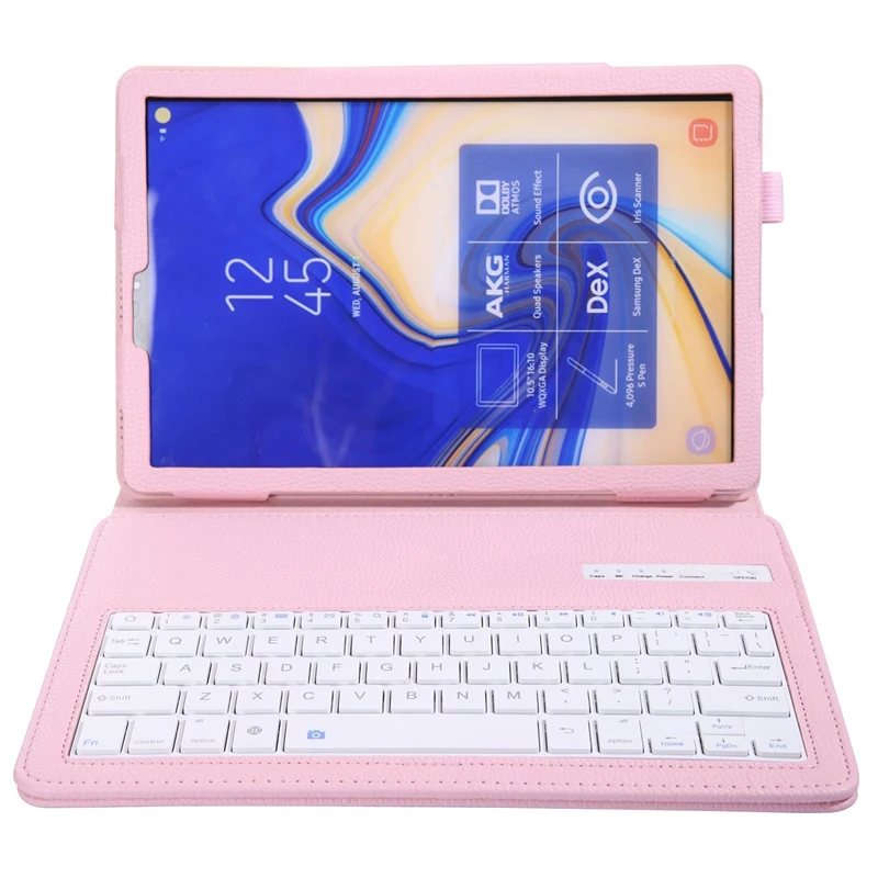 Чехол Lychee с клавиатурой для samsung Galaxy Tab S4 10,5, модель Sm-T830/T835/T837, тонкий легкий Чехол-подставка со съемной крышкой