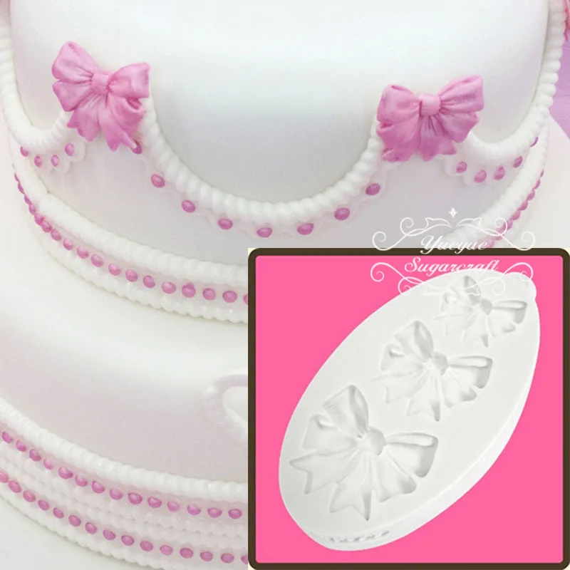 

Yueyue Sugarcraft Bowknot Silicone mold fondant mold cake decorating tools chocolate gumpaste mold