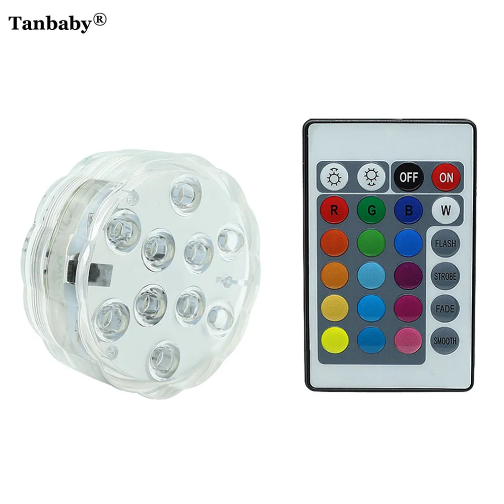 Tanbaby RGB LED Pool Light Battery Operated Underwater LED Aquarium