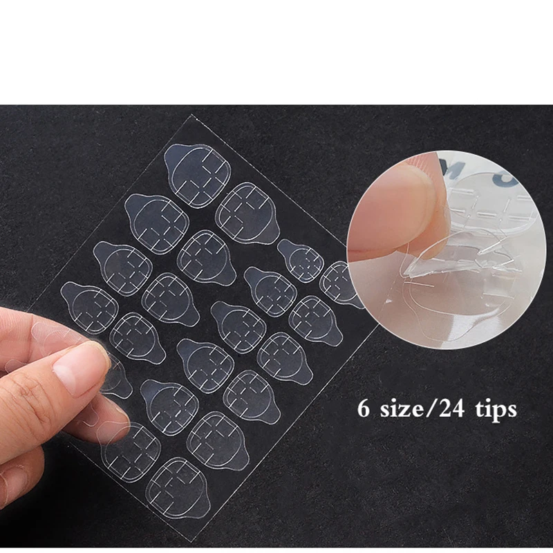 MYBORMULA 10 листов/упаковка прозрачные двухсторонние клейкие наклейки с лентами гибкие накладные ногти клей для ногтей высокое качество