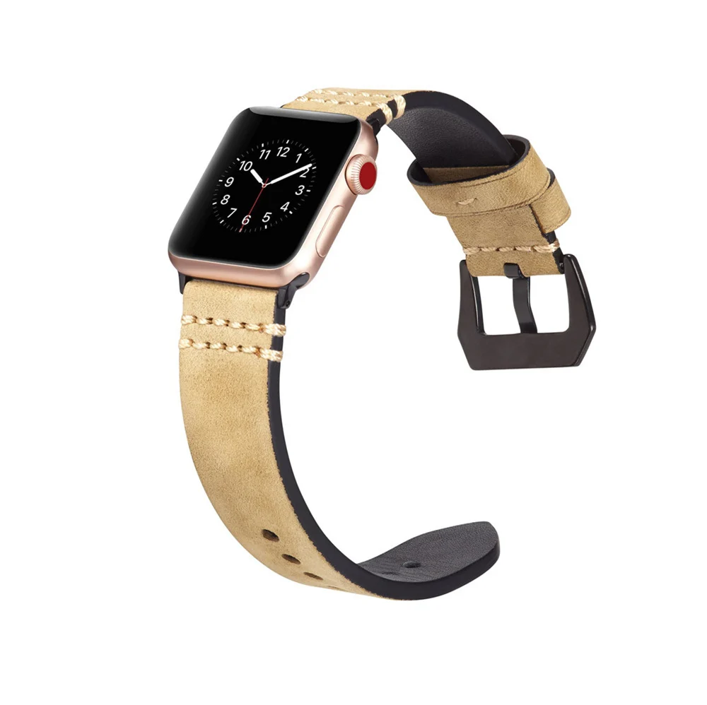 Кожаный браслет для Apple Watch ремешок 44 мм 40 мм для Apple Watch ремешок 42 мм 38 мм браслет для iWatch серии 5 4 3 2 аксессуары - Цвет ремешка: Style E