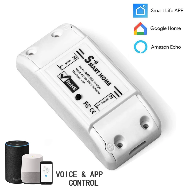 

Smart Home ON/OFF WiFi Switch Light Timer Support APP/LAN/Voice Remote Control automation module Works With Alexa Google Home