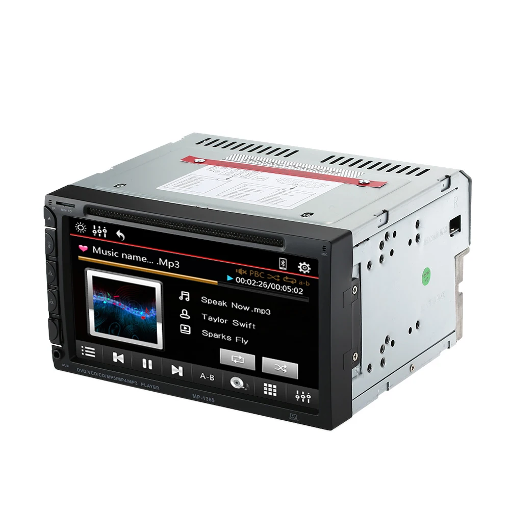 " 2 Din dvd-плеер автомобиля Multimidia с камерой заднего вида интерфейс Bluetooth подходит для большинства автомобилей