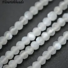 Граненые ромбовидные режущие натуральные белые моннстоун 3x4 мм бусинки из камня Рондель, черный кварц, яшма распорные бусины высокого качества