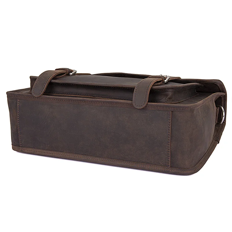القادمون الجدد خمر جلد طبيعي jmd بني اللون الرجال حقيبة يد حقيبة الكتف أزياء رسول حقيبة crossbody 7377R