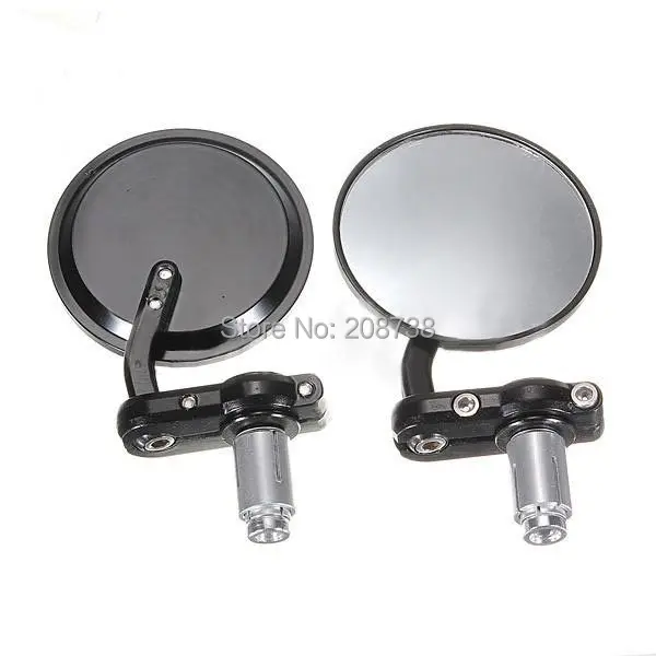 Motorcycle Aluminum 3Inch Round Handle Bar End 7/8Inch Side Mirrorsside mirrorround bar end