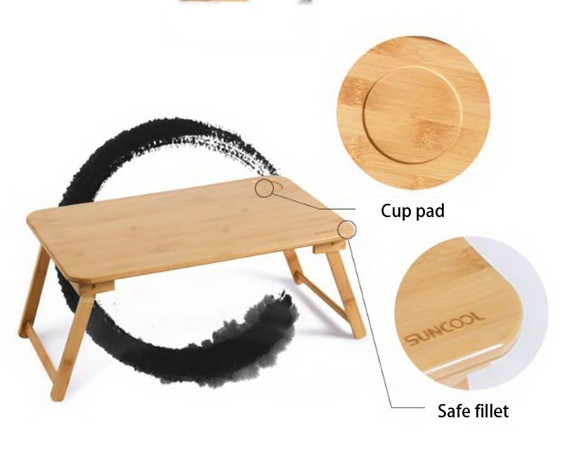 250319/стол для ноутбука/компьютерный стол для кровати/складной ленивый/простой/стол для учебы/утолщенная панель/высококачественная древесина