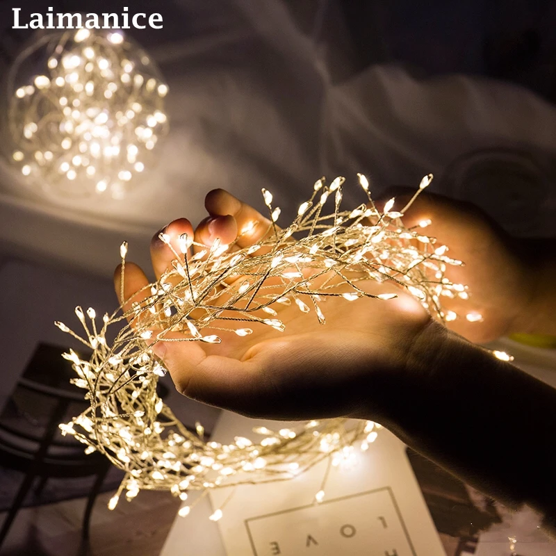 

DC12V 4M 400LED Firecracker String Fairy lightsFor Christmas Halloween Easter's Holiday Wedding Bedroom Xmas Home Party