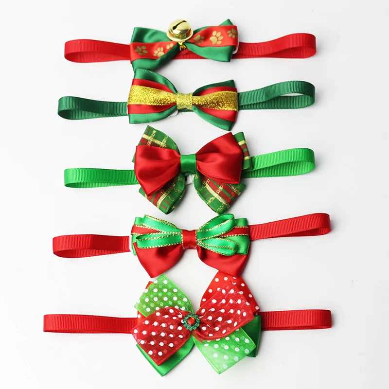 2 шт. Рождественская домашняя собака кошка лук узел ожерелье модные милые собаки