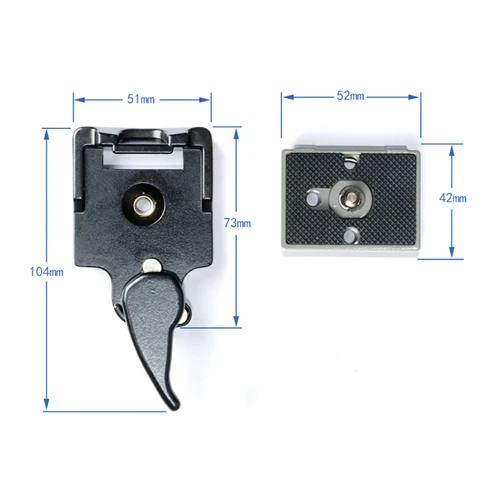 200PL-14 Quick Release Plate Mount Adapter с зажимом комплект для DSLR 496RC 498RC2 камера Штативная головка Аксессуары для фотографии - Цвет: black clamp w plate
