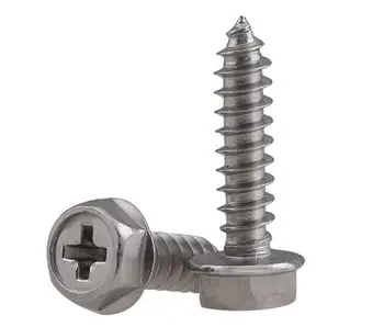 

30pcs M3 stainless steel cross hex belt self-tapping screws furniture decorative screw bolts 6mm-20mm length