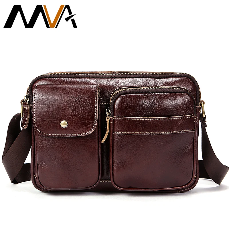 

MVA Crossbody Bags Male Genuine Leather Bag Men Shoulder Bags Zipper Messenger Bag Men Leather Shoulder Satchels New 7209