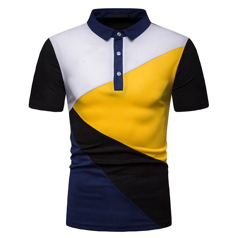 Covrlge для мужчин Летняя мода Camisa рубашки поло высокое качество Patchuwork короткий рукав s брендовая рубашка-поло бизнес футболка MTP112