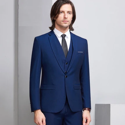 ( Jacket+Pant+Vest) New Men Suits Slim Custom Made Wedding Suit For Men Brand Fashion Fit Tuxedos Groomsman Suit Business Dress