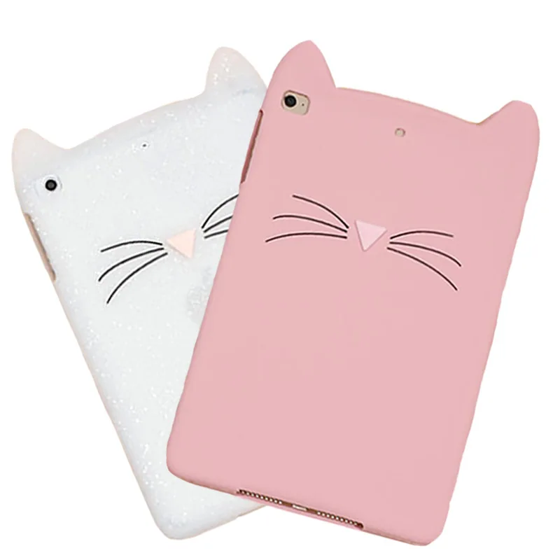 

Korea Beard Cat Silicone Case For iPad Mini 1 2 3 Ultra Slim Tablet Cover For iPad Mini 2 For iPad mini 3 Cute Case Shell EEMIA