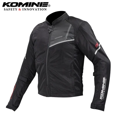 Komine японская оригинальная Мужская мотоциклетная куртка для езды на мотоцикле дышащая мотоциклетная Защитная Экипировка летняя Броня - Цвет: Black