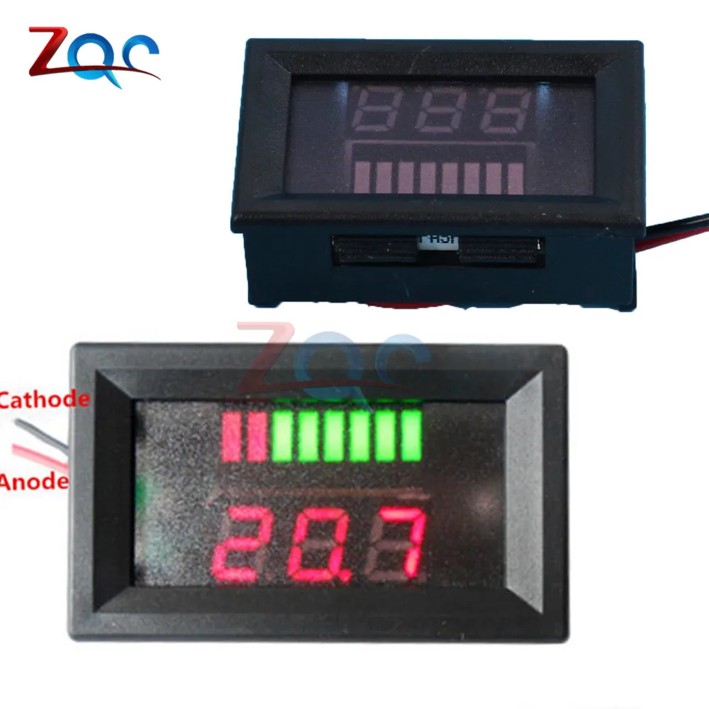 

6V/12V/36V/48V Red LED Lead-acid Battery Indicator Battery Capacity Acid Tester Voltmeter Charge Level Indicator For Arduino