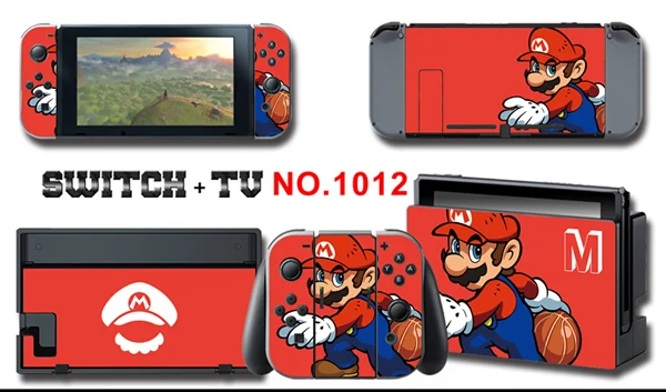 Виниловая Защитная Наклейка для кожи Super Mari o для nintendo Switch NS консоль+ контроллер+ наклейка-держатель для подставки