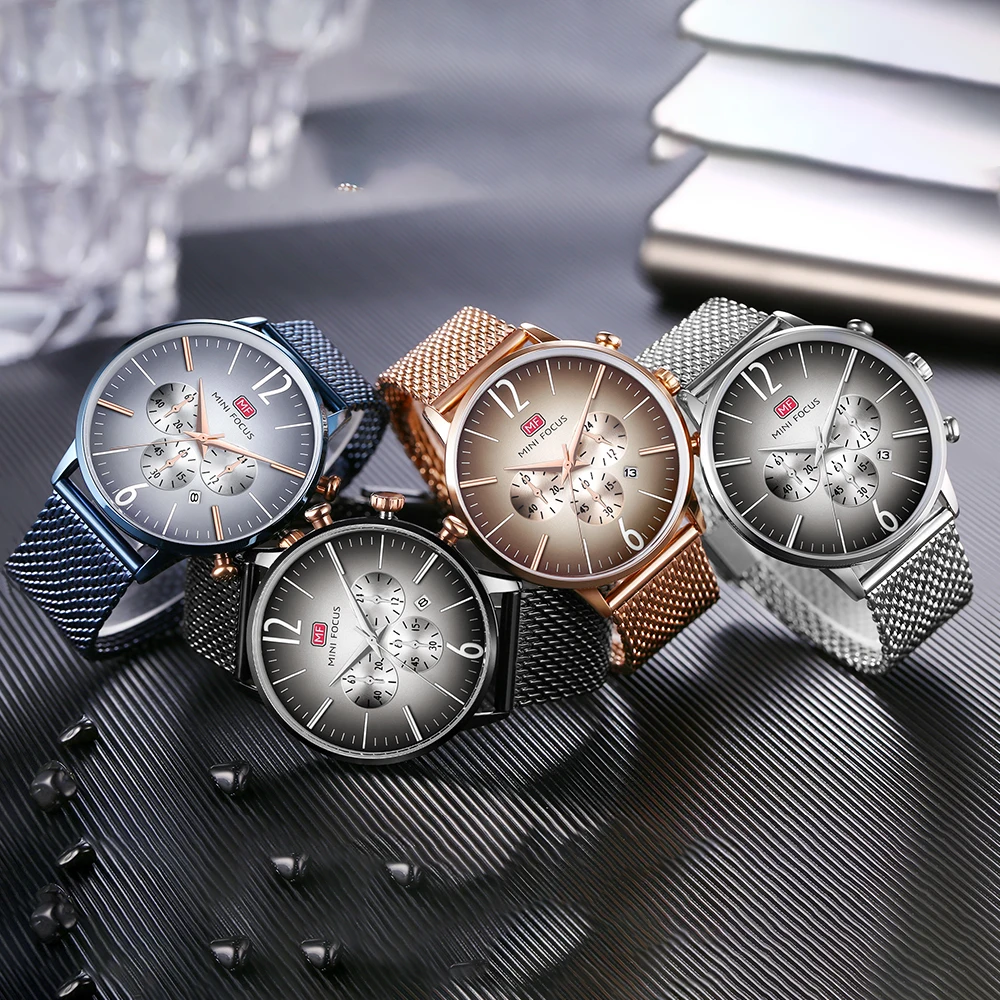 MINIFOCUS Watches Men Luxury Brand Waterproof Stainless Steel Mesh Strap Men's Wristwatch Quartz Wrist Watch Relogio Masculino MINIFOCUS Watches Men Luxury Brand Waterproof Stainless Steel Mesh Strap Men's Wristwatch Quartz Wrist Watch Relogio Masculino