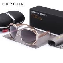 BARCUR Original gradiente gafas de sol polarizadas mujeres Vintage señoras gafas de sol masculino