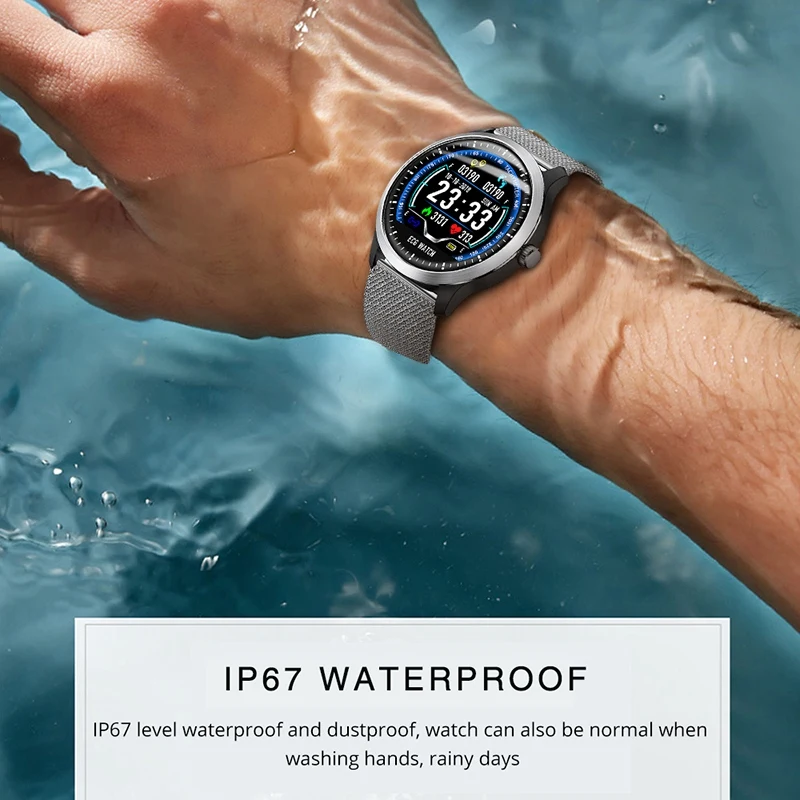 Br4 Ecg Ppg Smart Watch Men with Electrocardiogram Display Heart Rate Blood Pressure Smart Band Fitness Tracker New for Makibe