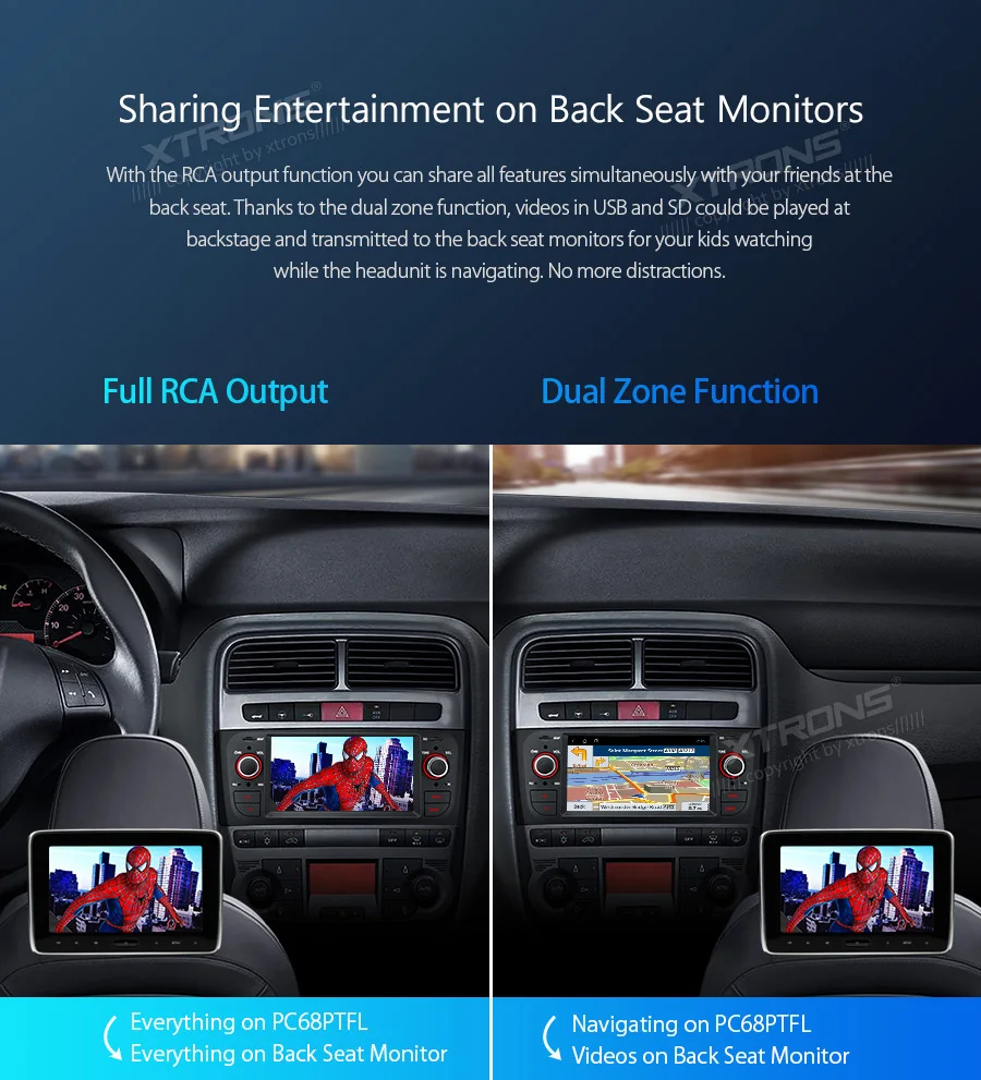 Top 6.1" Android 8.1 OS Car Multimedia Navigation GPS Radio for Fiat Grande Punto (199/310) 2005-2009 & Fiat Linea (323) 2007-2011 8