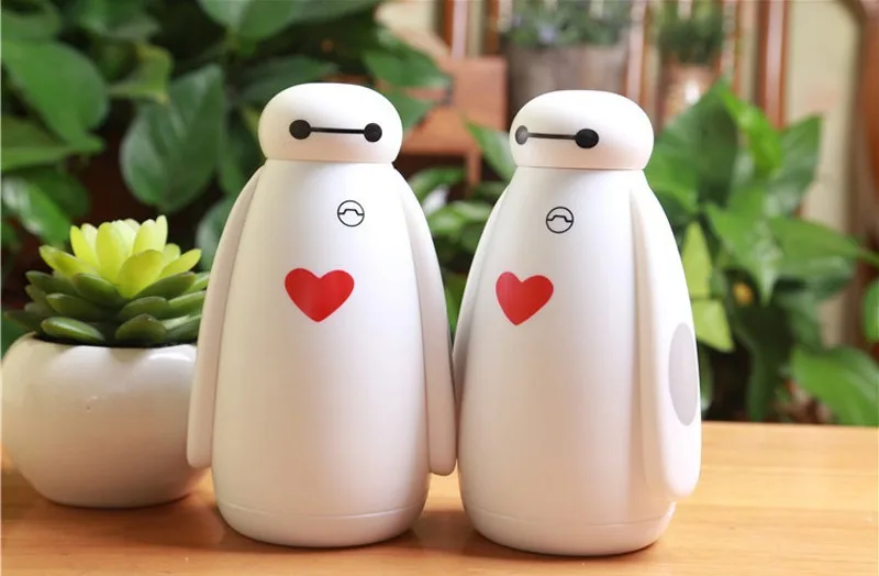 Новое поступление, термобутылка высокого качества, Kawaii мультфильм фигурка Baymax бутылка для питьевой воды для детей