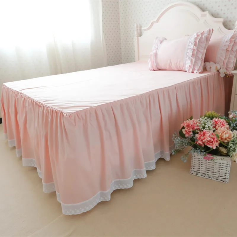 Free shipping 100cotton Korean luxury pink with bed surface one piece